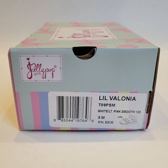 Jellypop Toddler Girls Lil Valonia Sandal Size 5M White/Pink - Picture 9 of 9
